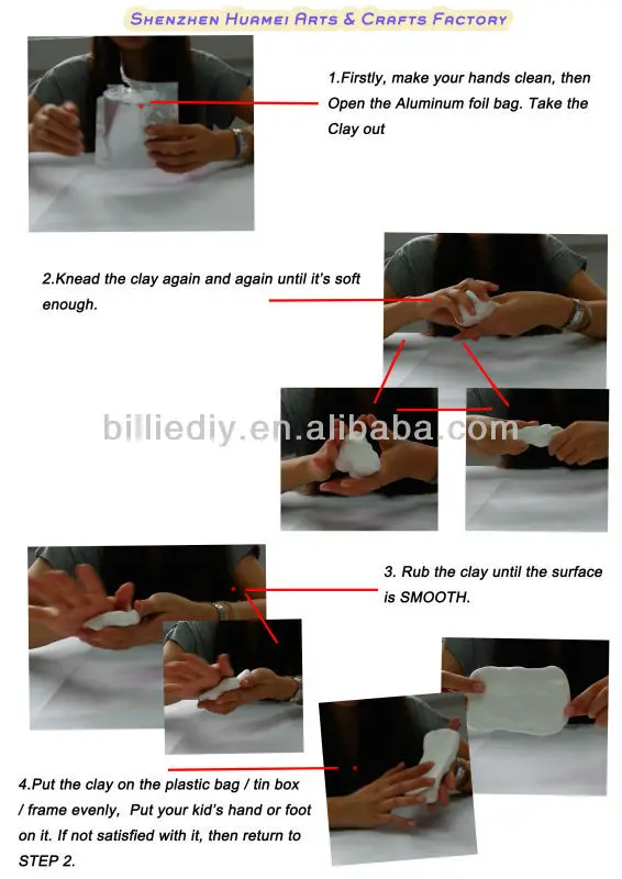 baby print clay with diy handmade - buy baby hand