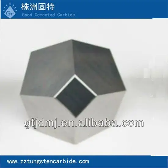 cemented carbide anvil with multi-faceted angles for pressuring diamond