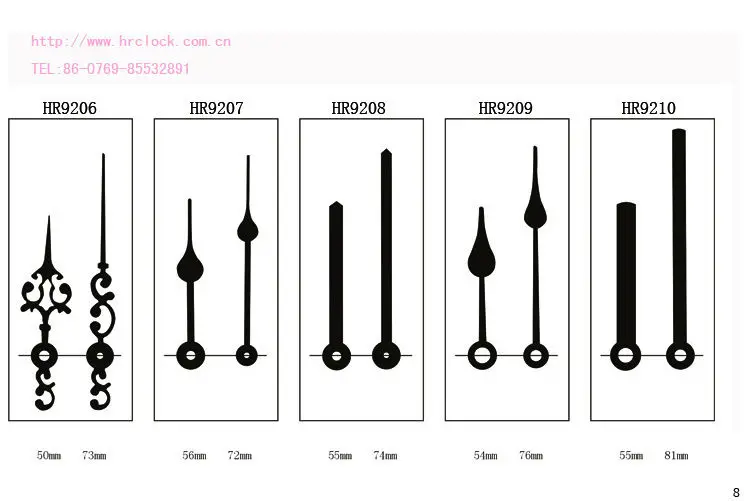Euroshaft Clock Hands Clock needle Pointer come in a large variety of