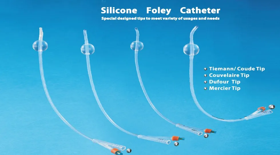 silicone foley catheter with couvelaire tip