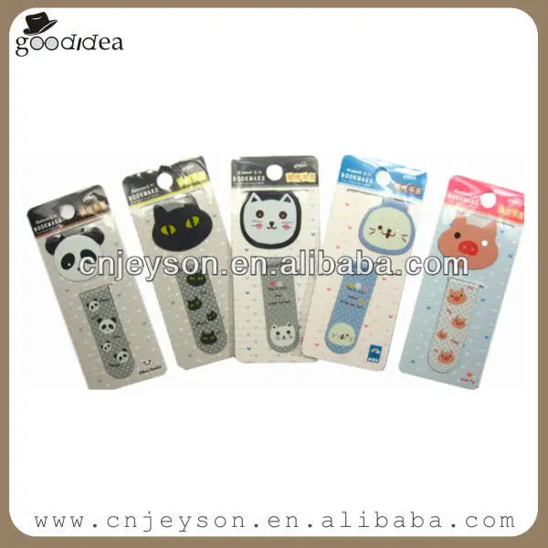 high quality folding magnetic clip bookmark for book,pvc
