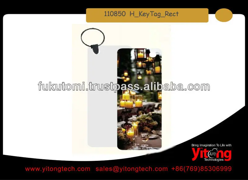 sublimation unisub hardboard keyrings/wooden keychain