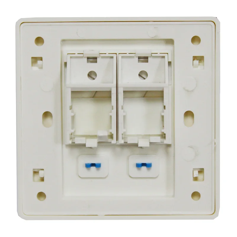 RJ45 RJ11 dual Faceplate for Cat6 Network cabling, View face plate for