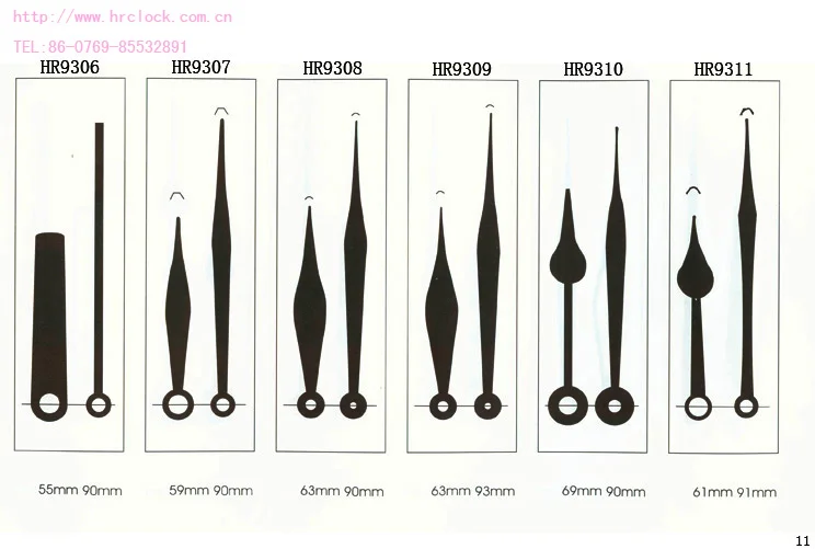 Wall Clock Hands Clock Arrow Clock Pointer Arm fingers design of