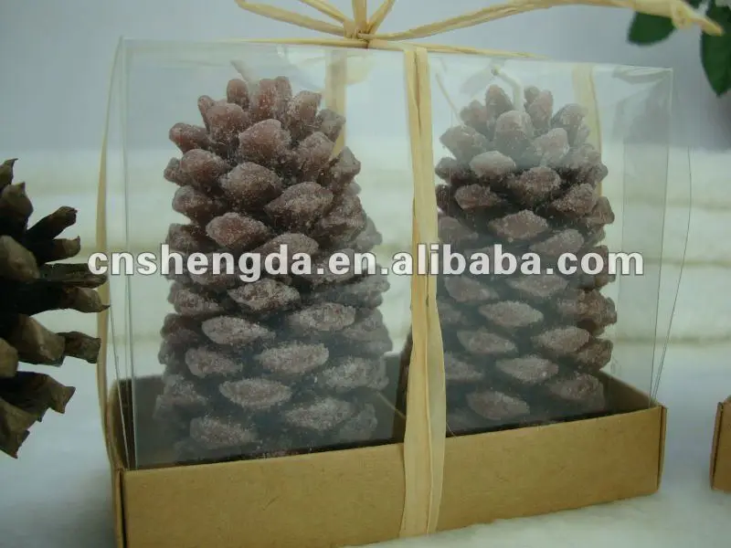 handmade christmas pinecone shaped gift candle, candles