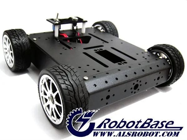 RB-13K053 4WD Aluminum Mobile Robot Car Metal Motor