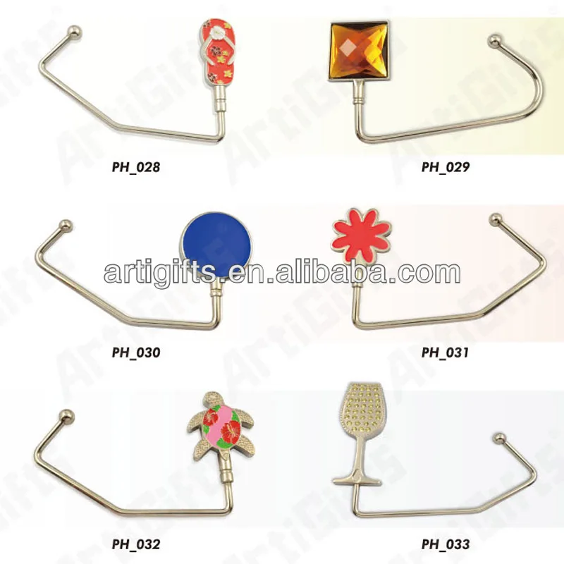 Wholesale heart shape folding bag hook for table desk bag hook