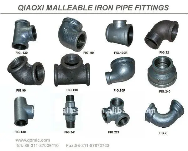 1/2" beaded malleable iron pipe fitttng round caps