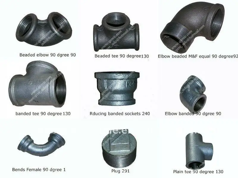 NPT galvanized hexagon union malleable cast iron pipe fittings