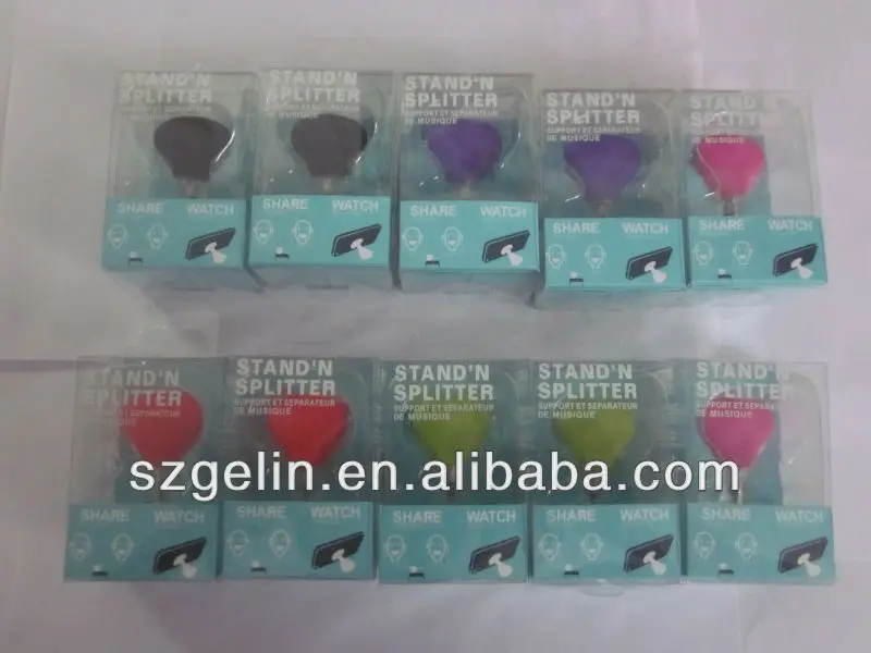 2014 New Product headphone splitter with phone stand