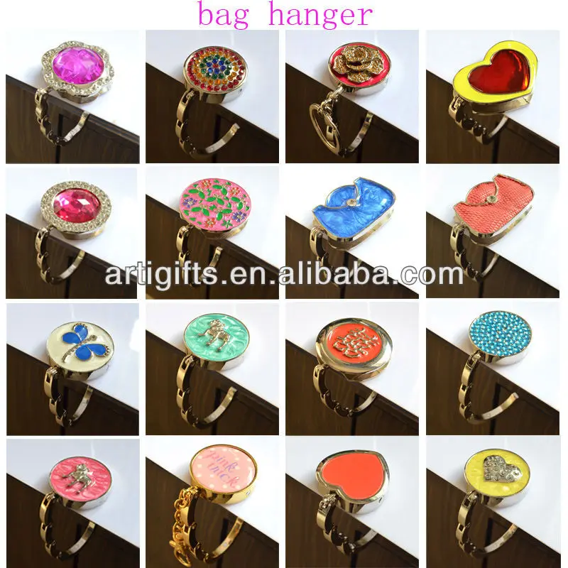 Wholesale heart shape folding bag hook for table desk bag hook