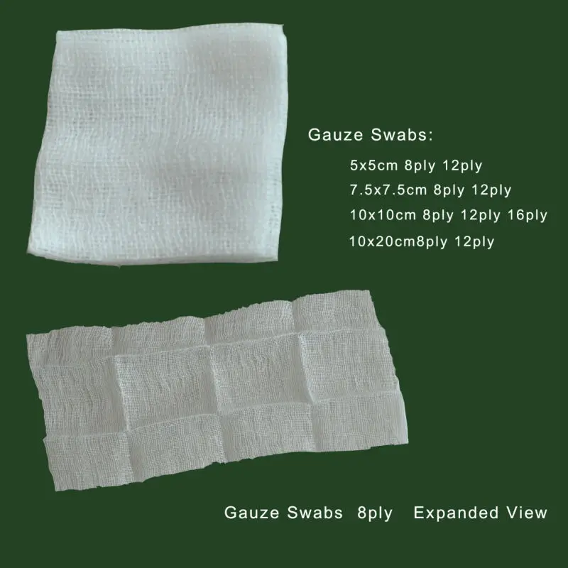 CE,FDA,ISO13485 Approved Medical X-ray Detectable Cotton Gauze Swab/Sponge