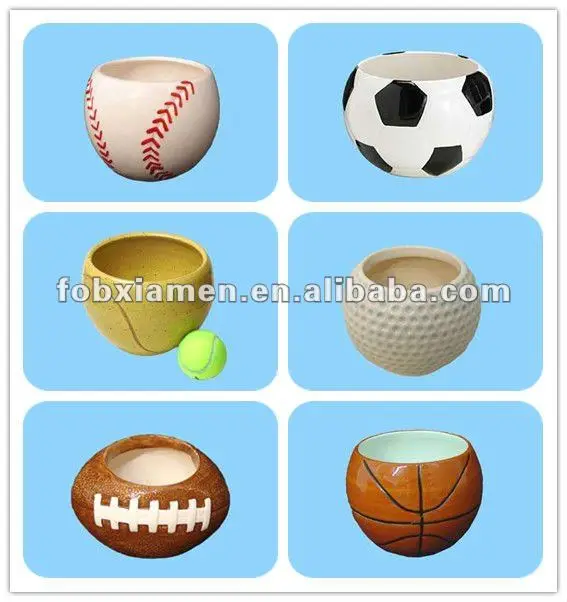 Football Shaped Novelty Ceramic Centerpiece Vases Buy Ceramic