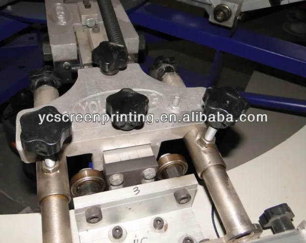 6 color manual precision screen printing machine