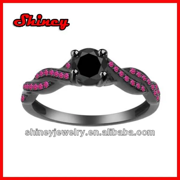 various color cz and plating Pure Sterling Silver CZ x Criss Cross Long Ring