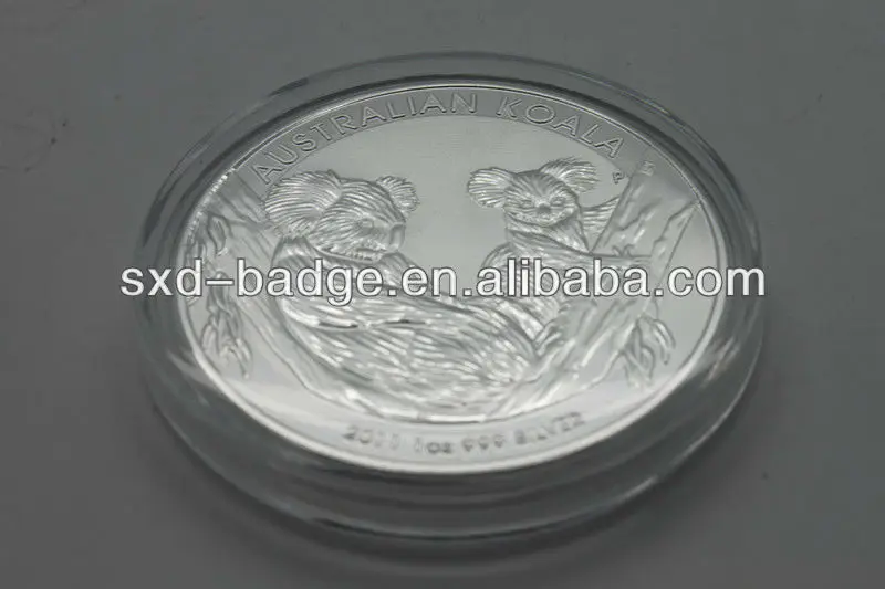 silver and coins,silvernitrate 1oz/40mm silver plated coins like kookaburra or koala