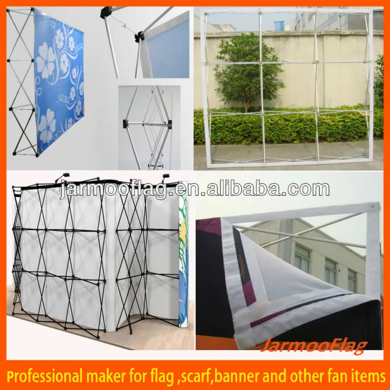 custom aluminum magnetic pop up display stand backdrop