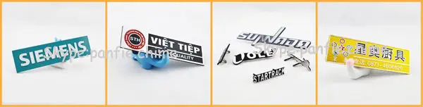 2014 high quality self adhesive electroforming metal sticker