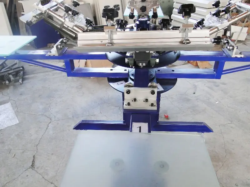 6 color manual precision screen printing machine