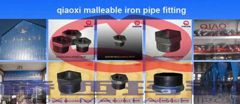 hebei QIAO 2" NPT GI malleable iron pipe pipe fitting plumbing busing