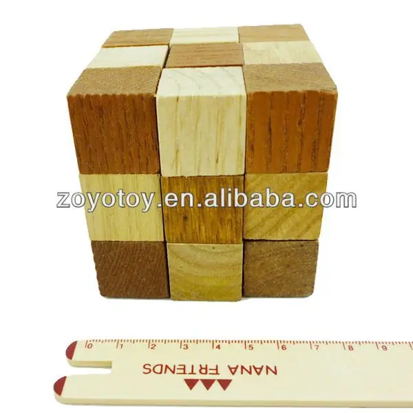 size of this wooden puzzle cube