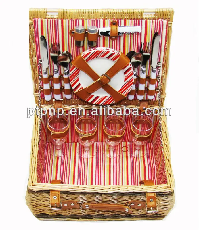 handmade wicker picnic basket,picnic hamper,picnic set