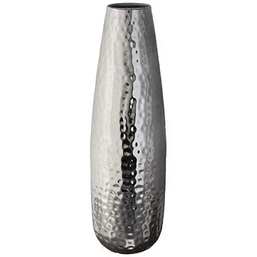 Aluminium Flower Vases Metal Modern Hammered Flower Vase With Gold