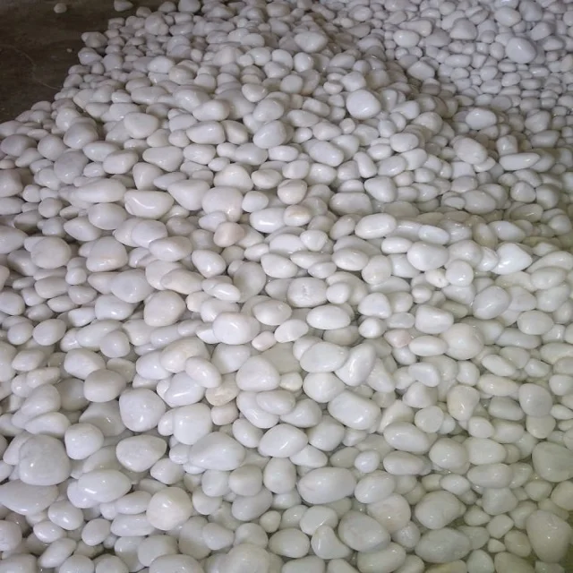 Hot Sale Snow White Tumbled Stone Wholesale Pebbles Stone Garden