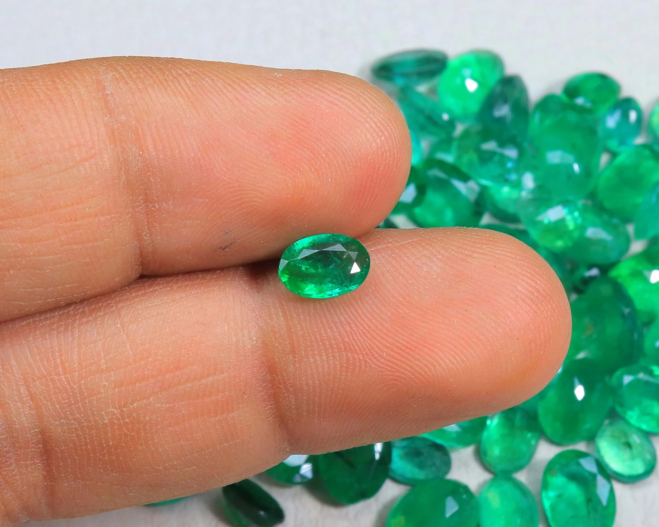 Calibrated Natural Emerald Gemstone From Zambian Emerald Loose Stone