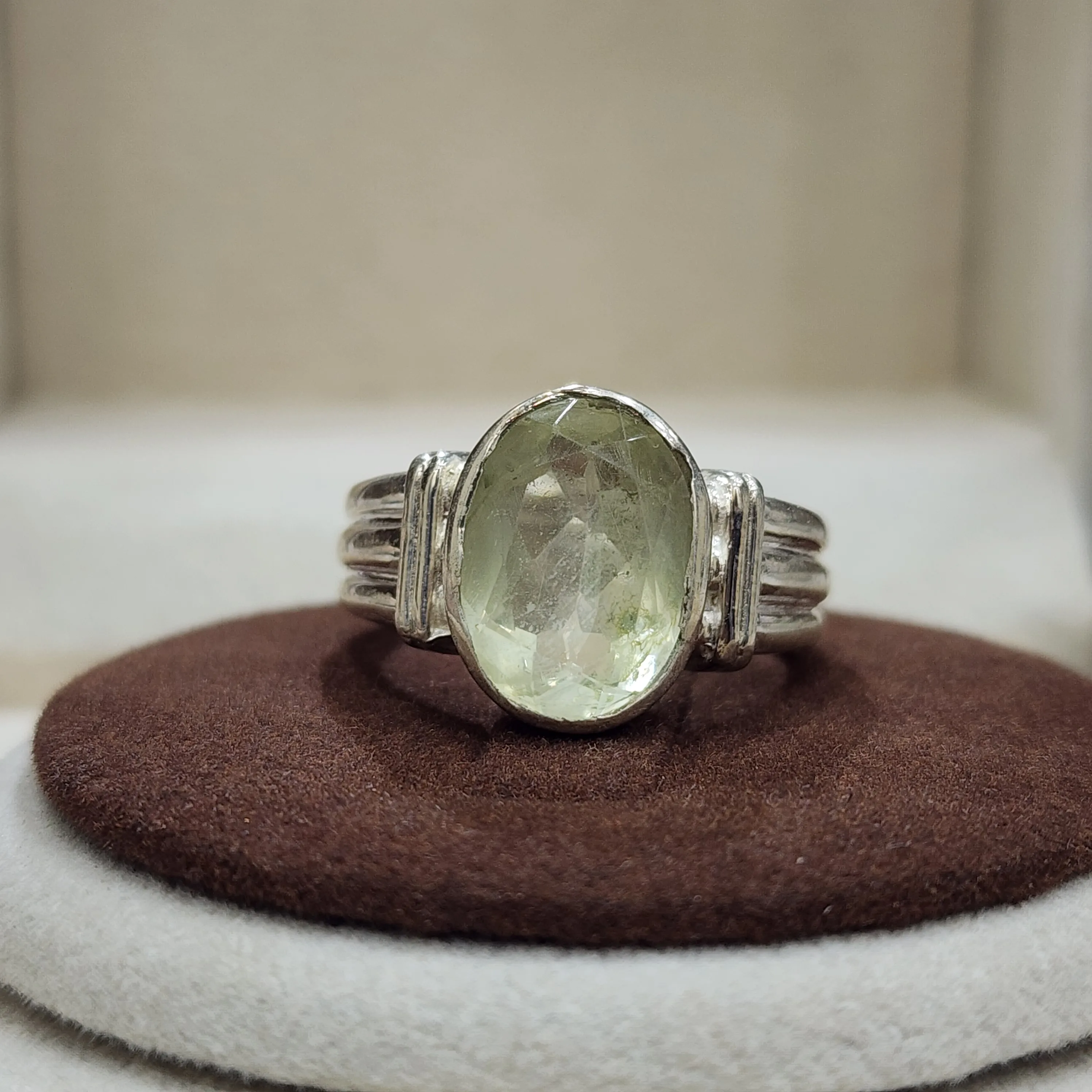 Sterling Silver Green Amethyst Gemstone Designer Handmade Unique