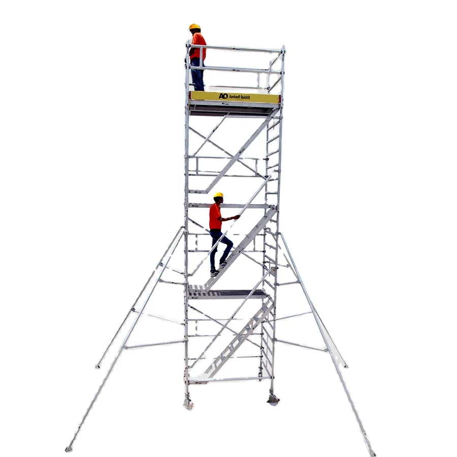 Portable Durable Aluminum Cantilever Scaffold Tower M M For Easy