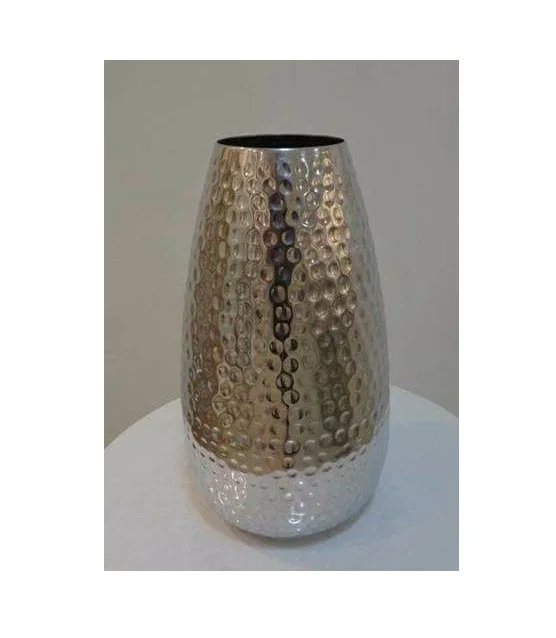 Aluminium Flower Vases Metal Modern Hammered Flower Vase With Gold