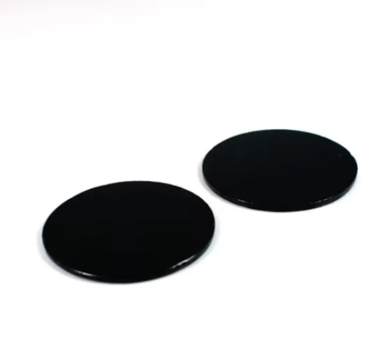 Natural Black Onyx Round Flat 12 Mm Excellent Quality Loose Gemstone