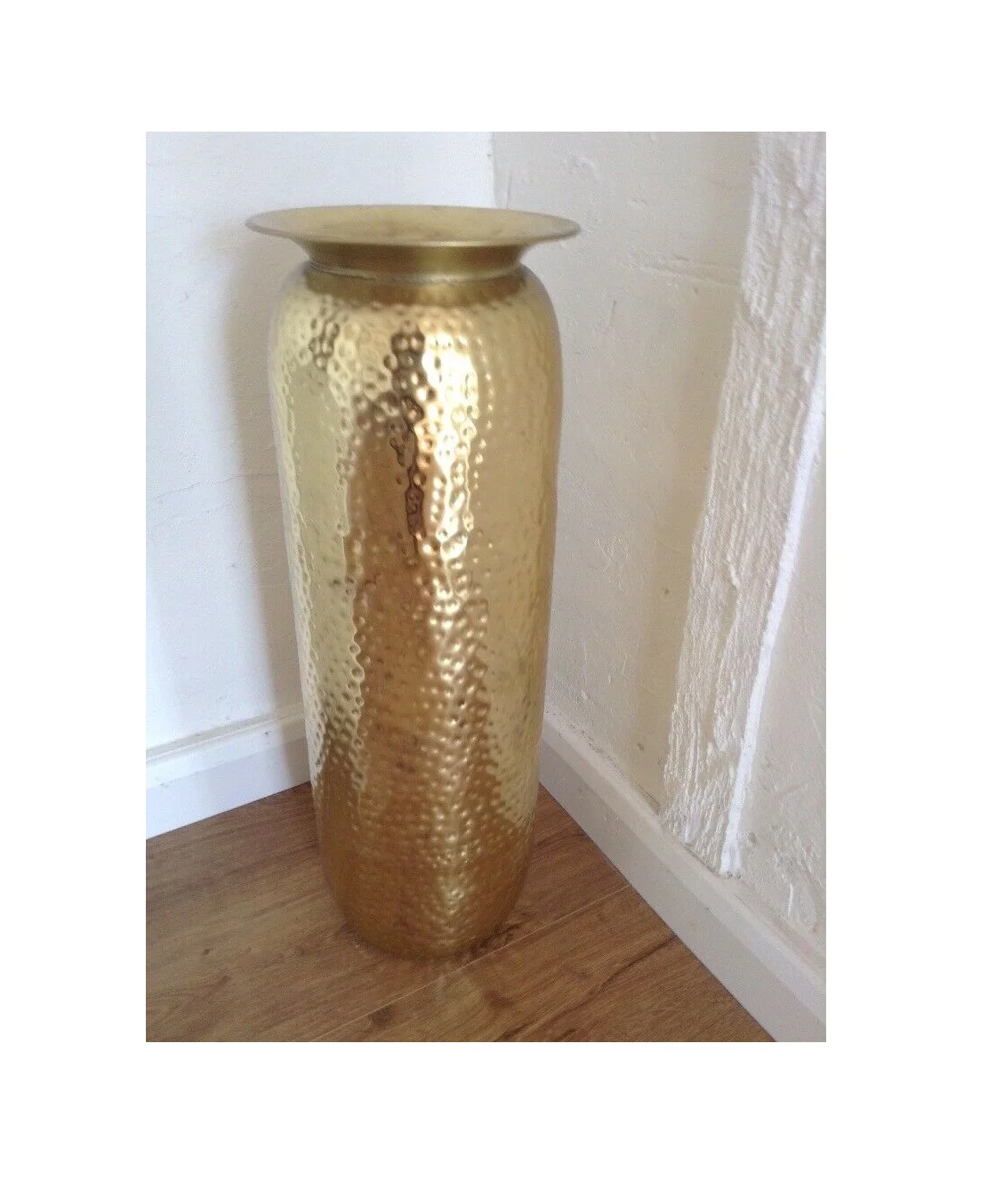 Aluminium Flower Vases Metal Modern Hammered Flower Vase With Gold