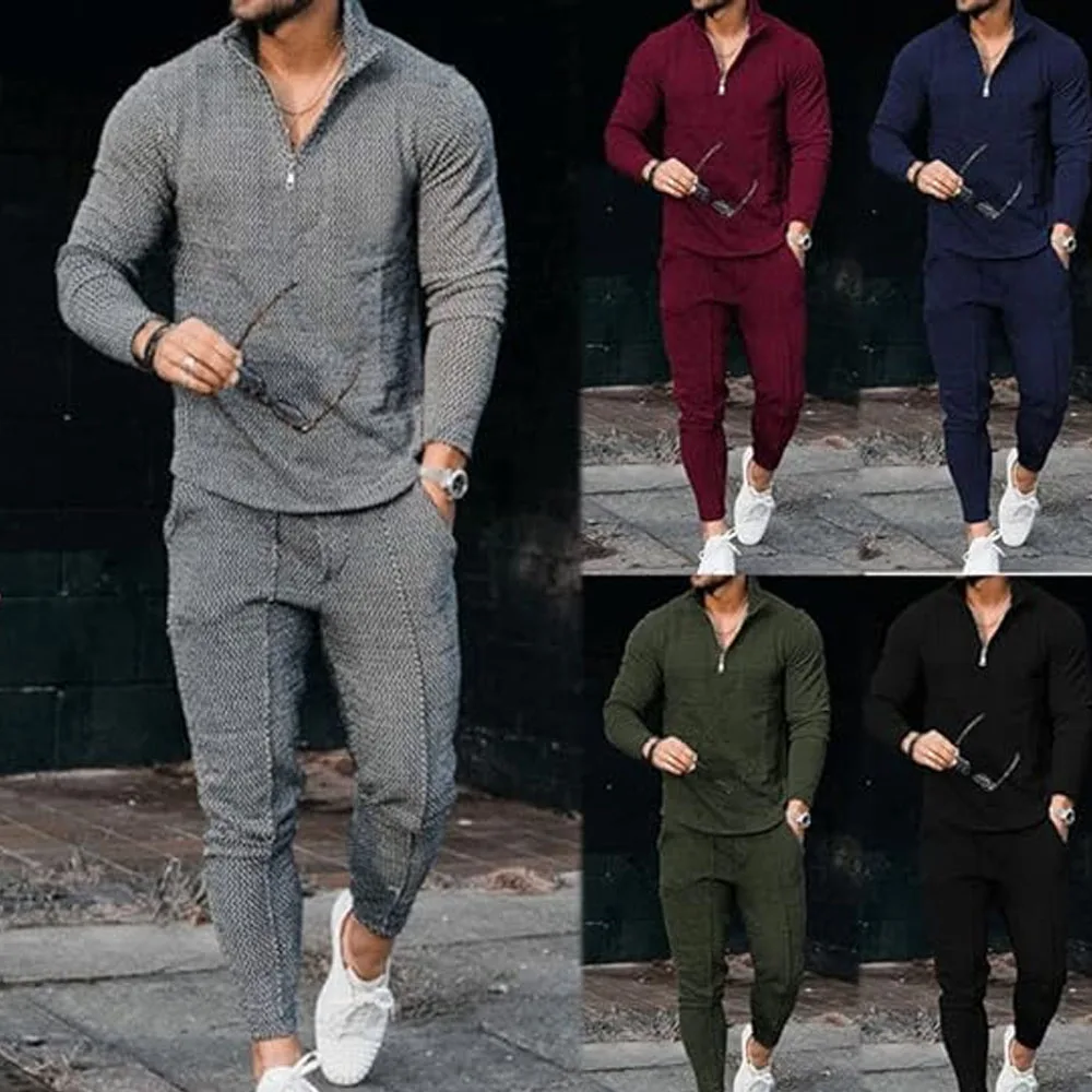 Sa Men S Piece Track Suit Set Casual Set Jogging Sweatsuit High