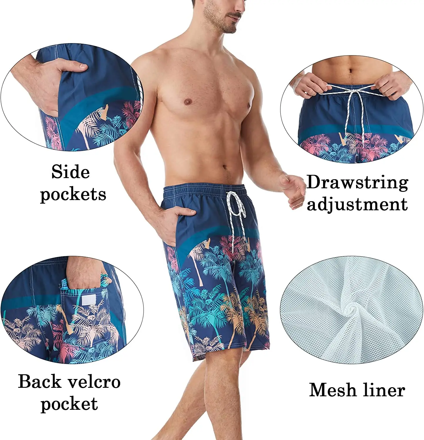 Custom Full Sublimation Men S Swim Trunks Long Quick Dry Boardshorts