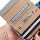 Leather 3m sticker customized color universal mobile phone wallet case phone card holder stick on women and men wallet