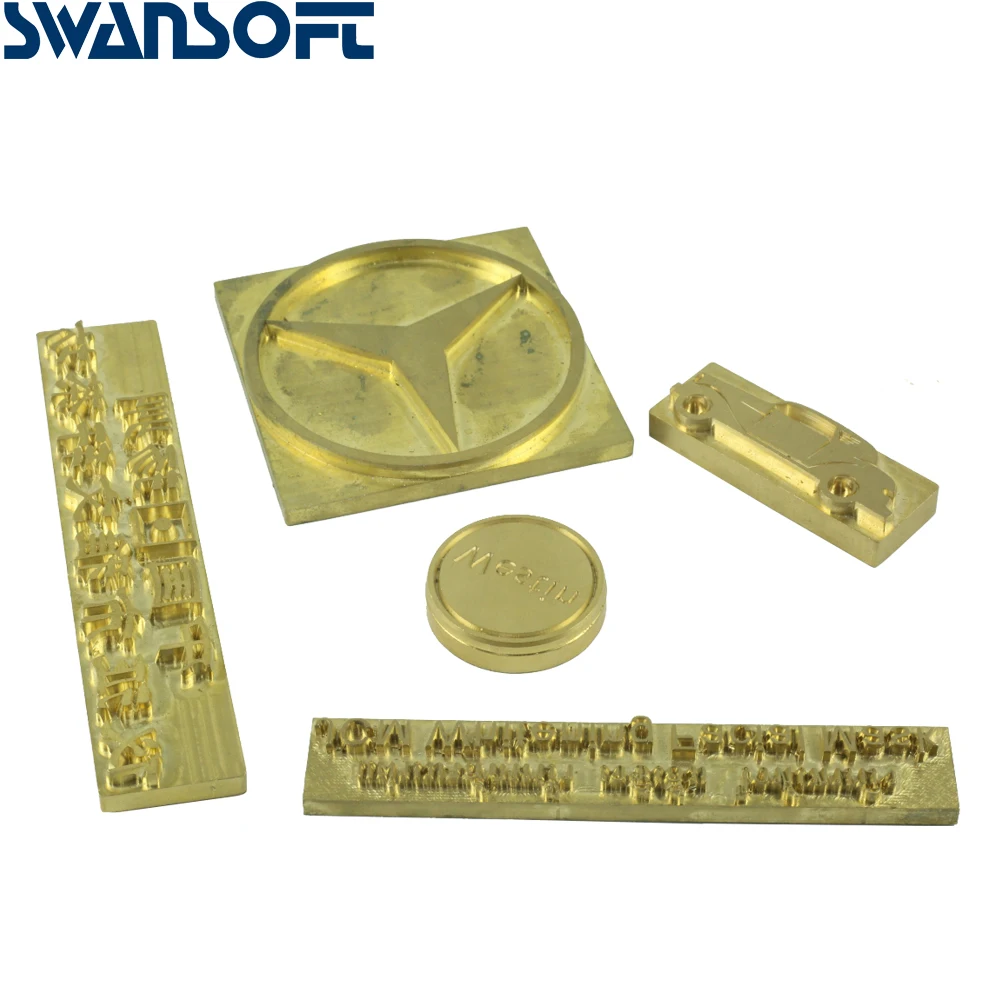 5x2cm Brass Flexible Letters Cnc Engraving Mold For Hot Foil Stamping