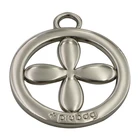 luxury new design metal round tag logo label for bags parts