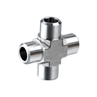 Instrumentation Tube Weld Fittings 4 Way Cross Union Stainless Steel Pipe Tube Butt Weld Fitting