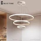 Indoor BLUE TIME Led Chandeliers Pendant Lights Living Room Dining Kitchen Hanging Lamp Modern Lamps