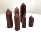 Natural Nice Polished Healing Strawberry Quartz Crystal Wands For Decoration