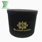 Luxury round hat box wholesale/paper rose box/velvet flower gift box