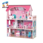 Ready To Ship baby pink wooden doll house for role play W06A380