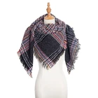 2019 Amazon Best Gift Lady's Winter Scarf Classic Tassel Plaid Scarf Warm Soft Chunky Large Blanket Wrap Shawl Scarves