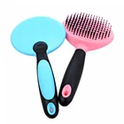 Slicker Removal Animal Plastic Deshedding Massage Small TPE Pet Dog Cat Grooming Hair Comb Brush For Dog