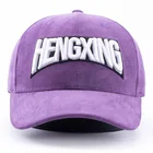 premium custom 3d embroidery corduroy purple baseball caps
