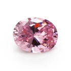 Loose pink color princess cut square synthetic cubic zirconia stone price