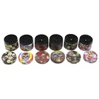 Smoking Smoke Grinders 50MM 4 Parts Skeleton Colorful Portable Matte Large Herb Tobacco Smoking Grinder