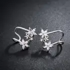 Delicate Inlay Zircon Elegant Spiral S-Shape CZ Flower Ear Clip Earring With Cheap Price for women